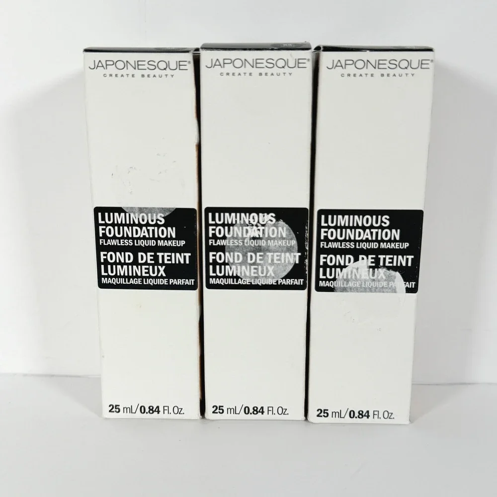 JAPONESQUE‎ NEW Luminous Foundation Flawless Liquid Makeup Shade 09 3 Pack
